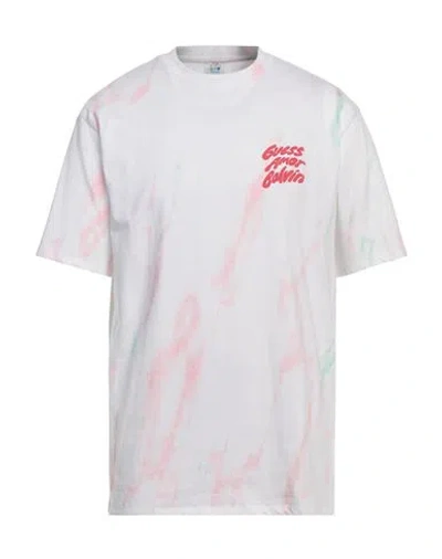 Guess Man T-shirt White Size S Cotton