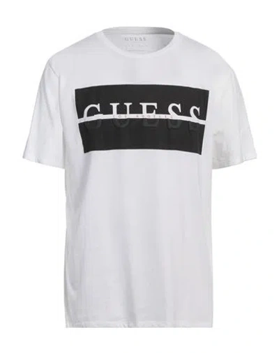 Guess Man T-shirt White Size S Cotton, Polyester