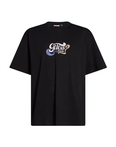 Guess Man T-shirt Black Size L Cotton