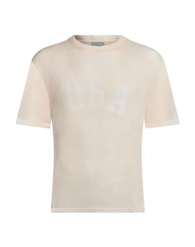 Guess Man T-shirt Ivory Size M Cotton In White