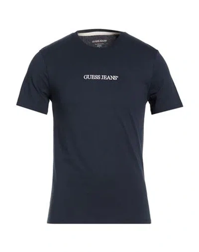 Guess Man T-shirt Midnight Blue Size Xs Cotton