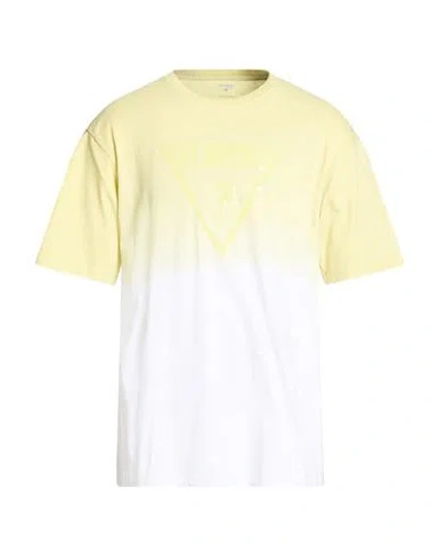 Guess Man T-shirt Pastel Yellow Size L Cotton