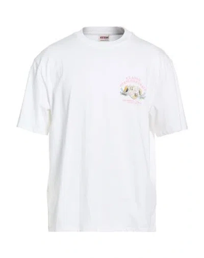 Guess Man T-shirt White Size L Cotton