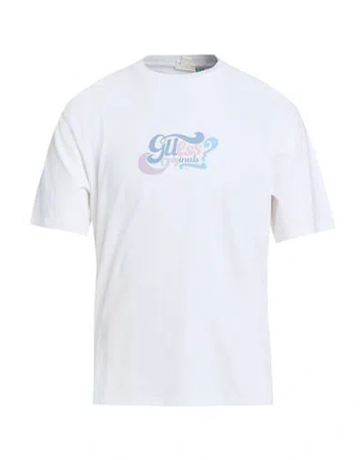Guess Man T-shirt White Size L Cotton