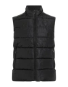 Guess Man Vest Black Size M Polyester In Black