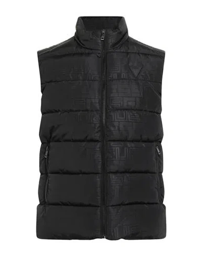 Guess Man Vest Black Size M Polyester