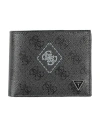 Guess Man Wallet Charcoal Size - Leather In Gray