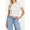 Guess Marcie Short Sleeve Chenille Sweater In White