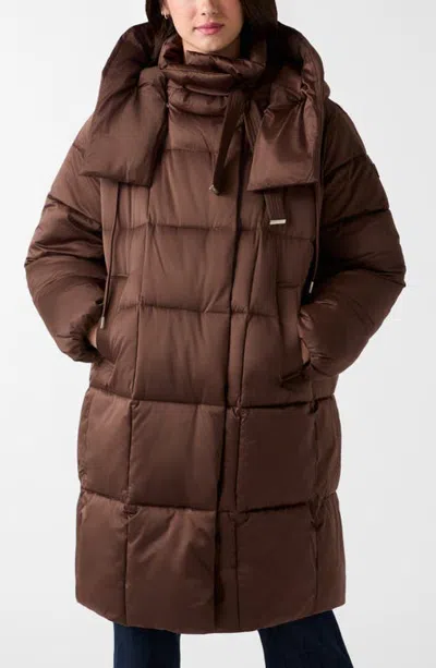 Guess Marika Puffer Coat In Brown
