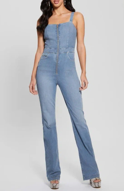 Guess Mariposa Sleeveless Jumpsuit In Blue