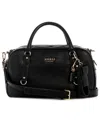 Guess Marsha Medium Box Satchel Bag In Black