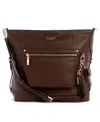 Guess Marsha Small Crossbody Bucket Bag In Brown