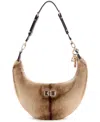 Guess Mavis Hobo Shoulder Bag In Brown