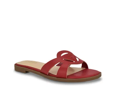 Guess Mazzie Slide Sandal In Red