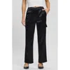 Guess Megan Satin Cargo Pants In Black