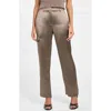 Guess Megan Satin Cargo Pants In Brown