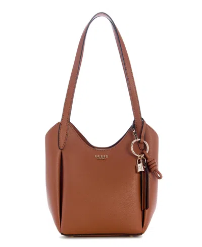 Guess Melody Small Bucket Handbag In Purple