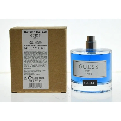 Guess Men's 1981 Indigo Edt Spray 3.4 oz (tester) Fragrances 843711237651 In Blue / Indigo