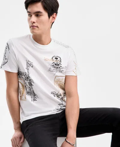 Guess Men's 1981 Postage Embroidered & Print T-shirt In Animal Print