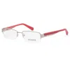 Guess Men's 55 Mm Silver Red Opticals