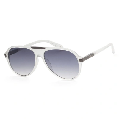 Guess Men's 57mm White Sunglasses Gf0237-27b In Purple