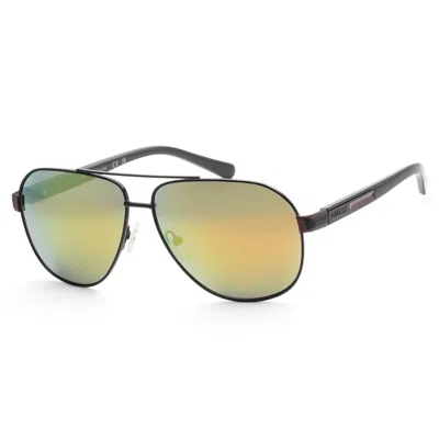 Guess Men's 61mm Black Sunglasses Gf0247-01a In Yellow