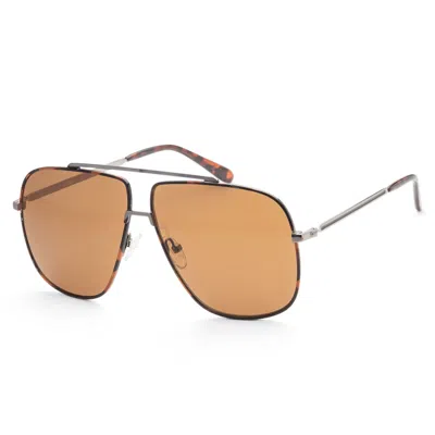 Guess Men's 61mm Grey Sunglasses Gf0239-14e In Brown