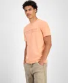 Guess Men's Alphy Short Sleeves T-shirt In Orange