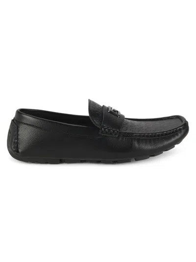Guess Men's Alsto Monogram Loafers In Black