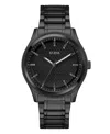 Guess Men's Analog Black Stainless Steel Watch 44mm In Black