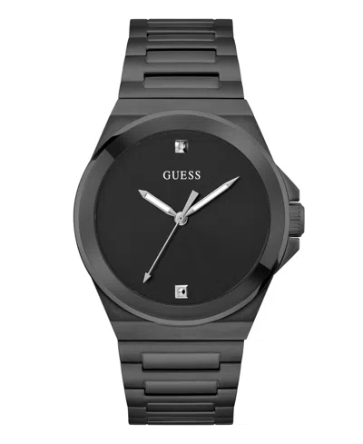 Guess Men's Analog Black Stainless Steel Watch 44mm