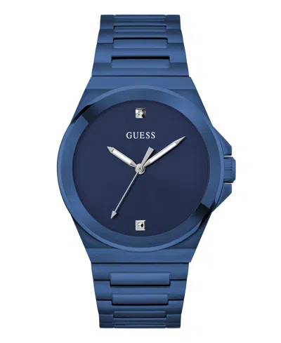 Guess Men's Analog Blue Stainless Steel Watch 44mm