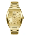 GUESS MEN'S ANALOG GOLD-TONE 100% STEEL WATCH 42MM