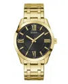 Guess Men's Analog Gold Tone Stainless Steel Watch 44mm In Gold-tone