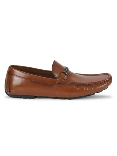 Guess Men's Ansto Bit Driving Loafers In Dark Brown