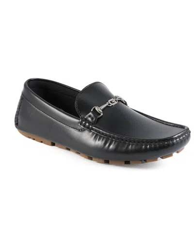 Guess Men's Ansto Logo Bit Detailed Driving Loafers In Black