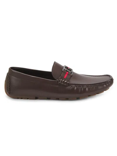 Guess Men's Askers Faux Leather Loafers In Brown
