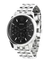 Guess Men's Asset Black Dial Watch In Metallic