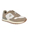 Guess Men's Asteli Fashion Lace Up Jogger Sneakers In Taupe