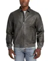 Guess Men's Aviator Relaxed-fit Faux-leather Bomber Jacket In Black