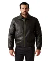Guess Men's Aviator Zip-front Jacket In Black