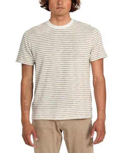 Guess Men's Baxter Short Sleeve Striped Crewneck T-shirt In Gray