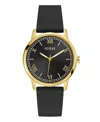 Guess Men's Black Gold Tone Analog Watch, 40mm In Gold