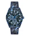 Guess Men's Black Multi-function Watch, 44mm In Blue