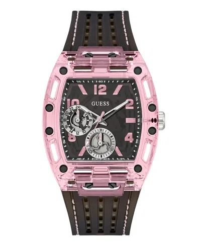 Guess Men's Black Pink Multi-function Watch, 42mm