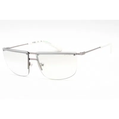 Guess Men's Black Rectangular Sunglasses Gu8256 In Gray