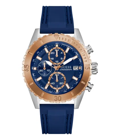 Guess Men's Blue Two-tone Chronograph Watch, 45mm In Multi