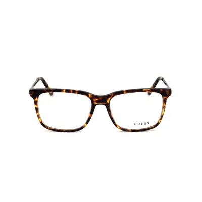 Guess Men's Brown Square Eyeglass Frames Gu50048-1 In ["white"]