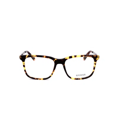 Guess Men's Brown Square Eyeglass Frames Gu50048-2 In ["white"]