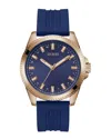 Guess Men's Champ Blue Dial Watch In Blue